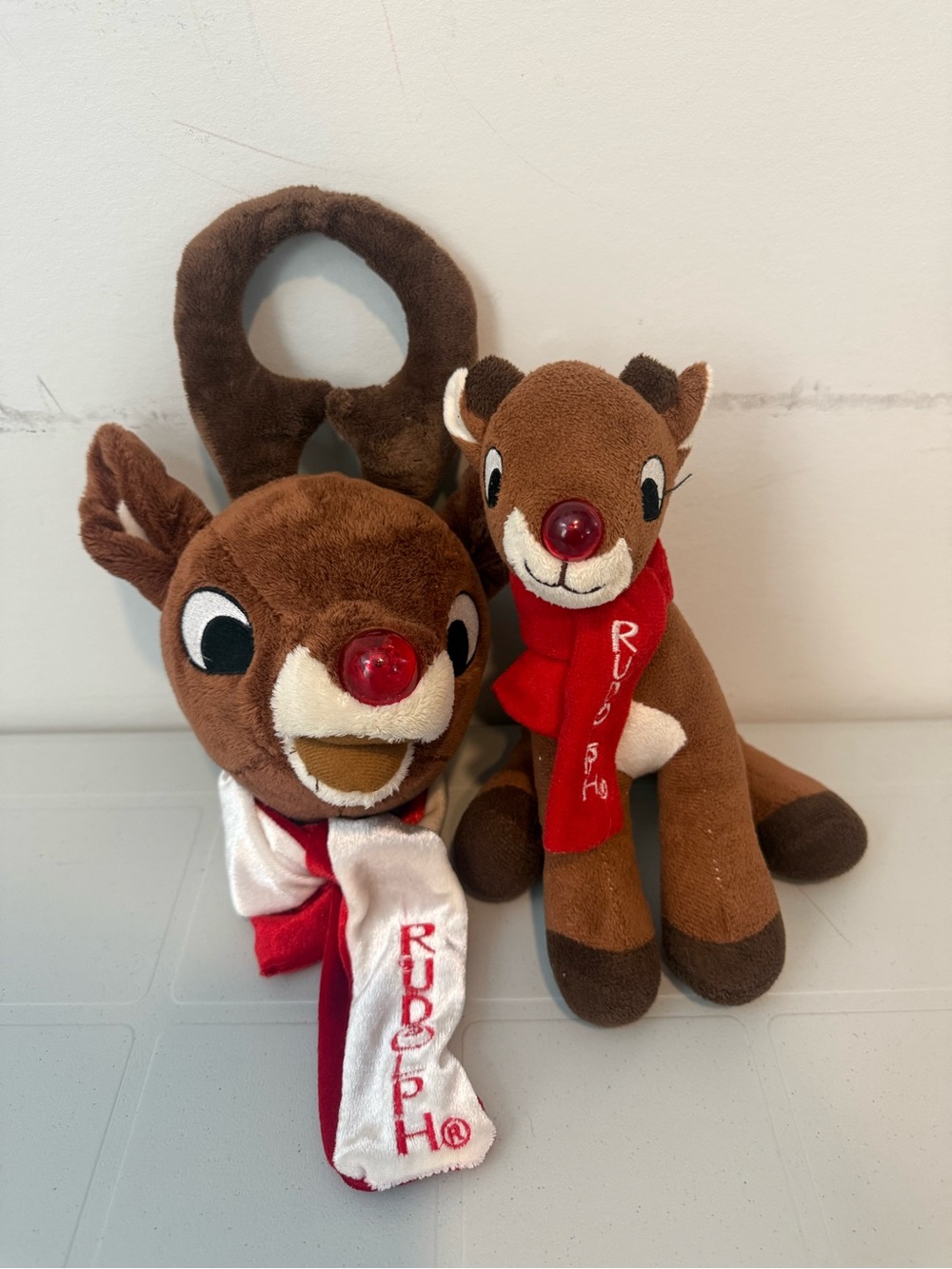 Rudolph Plush Toy and door hanger set